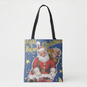 Vintager Weihnachtsmann, Nacht vor Weihnachten Tasche (Vorderseite)