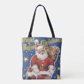 Vintager Weihnachtsmann, Nacht vor Weihnachten Tasche (Rückseite)