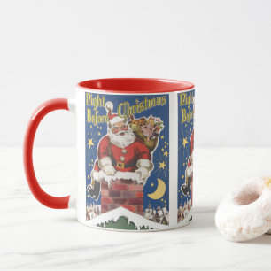 Vintager Weihnachtsmann, Nacht vor Weihnachten Tasse