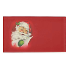 Vintager Weihnachtsmann Namenschild
