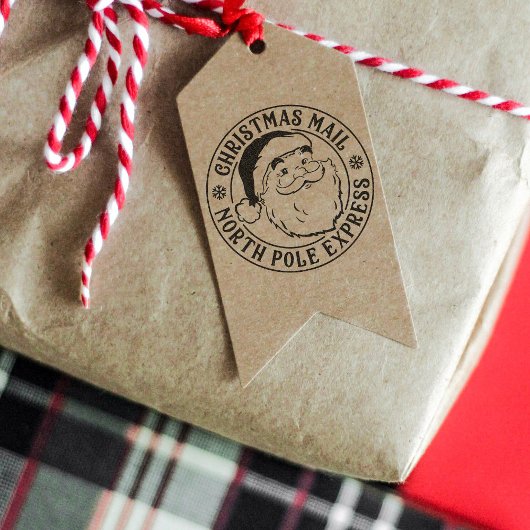 Vintager Weihnachtsmann Nordpol Weihnachten liefer Permastempel