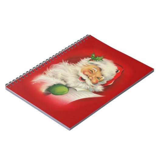 Vintager Weihnachtsmann Notizblock (Linke Seite)