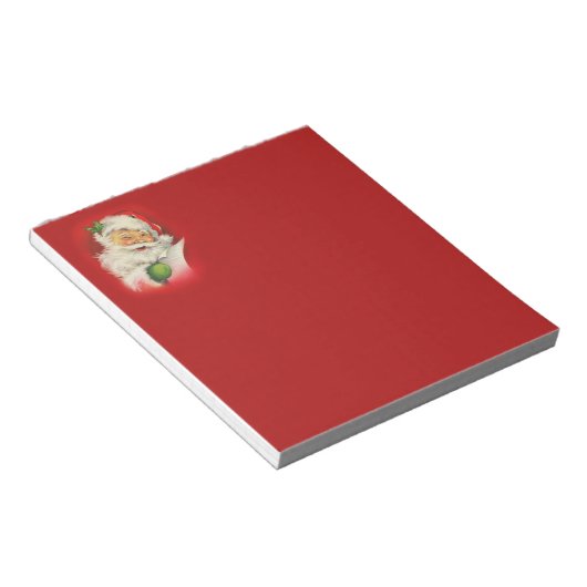Vintager Weihnachtsmann Notizblock (angewinkelt)