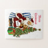 Vintager Weihnachtsmann Oversized Puzzle (Horizontal)