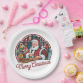 Vintager Weihnachtsmann Pappteller (Party)