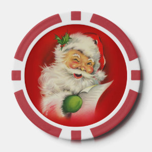 Vintager Weihnachtsmann Pokerchips
