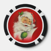 Vintager Weihnachtsmann Pokerchips (Rückseite)