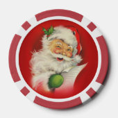 Vintager Weihnachtsmann Pokerchips (Rückseite)