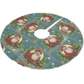 Vintager Weihnachtsmann Polyester Weihnachtsbaumdecke (Schrägansicht)