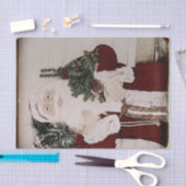 Vintager Weihnachtsmann Portrait Seidenpapier (Handwerk)