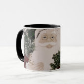 Vintager Weihnachtsmann Portrait Tasse (Vorderseite Links)