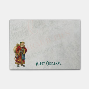 Vintager Weihnachtsmann Post-it Klebezettel