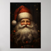 Vintager Weihnachtsmann Poster (Vorne)