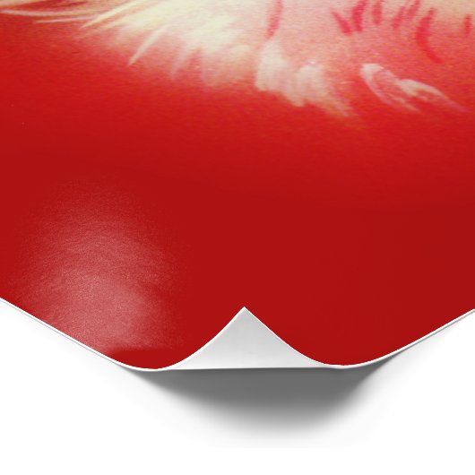 Vintager Weihnachtsmann Poster (Ecke)