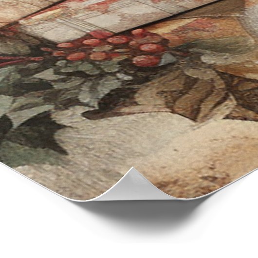 Vintager Weihnachtsmann Poster (Ecke)