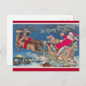 Vintager Weihnachtsmann Postkarte (Vorne/Hinten)