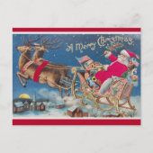 Vintager Weihnachtsmann Postkarte (Vorderseite)