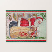 Vintager Weihnachtsmann Puzzle (Horizontal)