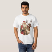Vintager Weihnachtsmann Reitstall T-Shirt (Vorne ganz)