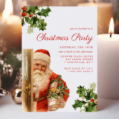 Vintager Weihnachtsmann Retro Party Einladung