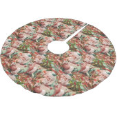 Vintager Weihnachtsmann Roter Weihnachtsbaumrock Polyester Weihnachtsbaumdecke (Schrägansicht)