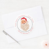 Vintager Weihnachtsmann Runder Aufkleber (Umschlag)
