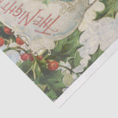 Vintager Weihnachtsmann, Rustikale Landschaft und Seidenpapier (Ausschnitt)