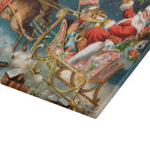 Vintager Weihnachtsmann Schneidebrett (Ecke)