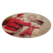 Vintager Weihnachtsmann Schneidebrett (Ecke)