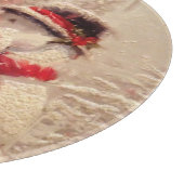 Vintager Weihnachtsmann Schneidebrett (Ecke)