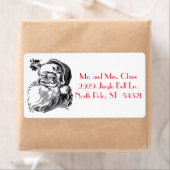 Vintager Weihnachtsmann Schwarz-weiß (Insitu)