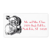 Vintager Weihnachtsmann Schwarz-weiß (Vorne)