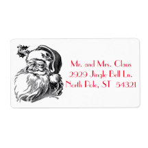 Vintager Weihnachtsmann Schwarz-weiß