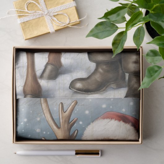Vintager Weihnachtsmann Seidenpapier (Geschenk)