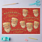 Vintager Weihnachtsmann Seidenpapier (Basteln)