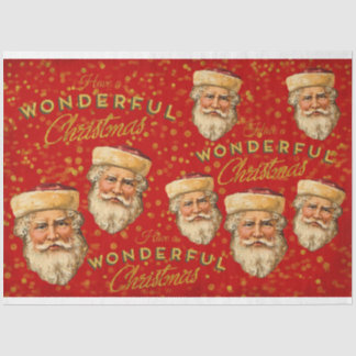 Vintager Weihnachtsmann Seidenpapier