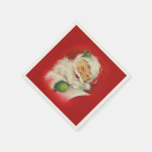 Vintager Weihnachtsmann Serviette (Ecke)