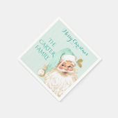 Vintager Weihnachtsmann Serviette (Ecke)