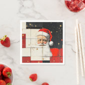 Vintager Weihnachtsmann Serviette (Beispiel)