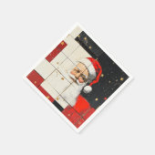 Vintager Weihnachtsmann Serviette (Ecke)