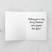 Vintager Weihnachtsmann singt Weihnachtskarten Feiertagskarte (Innenseite)