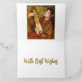 Vintager Weihnachtsmann Sleigh Rentier Karte (Innenseite)