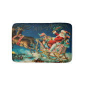 Vintager Weihnachtsmann Sleigh Weihnachten Badematte (Vorderseite)