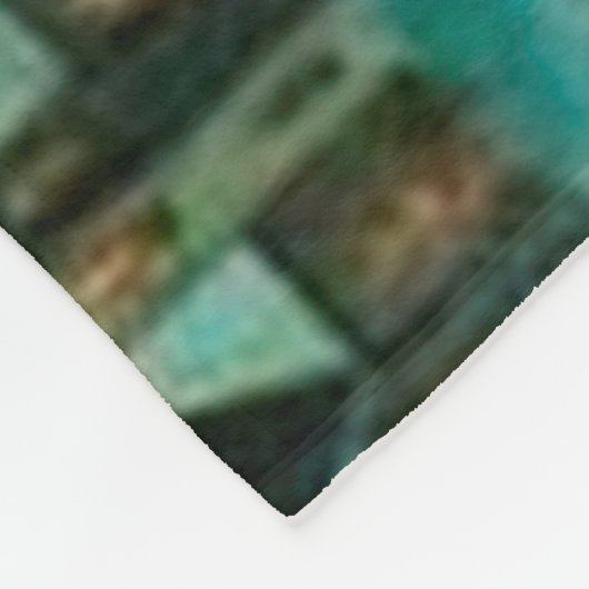 Vintager Weihnachtsmann Sleigh Weihnachten Fleecedecke (Ecke)