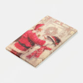 Vintager Weihnachtsmann Snowman Weihnachten Post-it Klebezettel (angewinkelt)