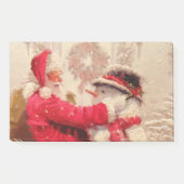 Vintager Weihnachtsmann Snowman Weihnachten Post-it Klebezettel (Vorderseite)