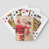 Vintager Weihnachtsmann Spielkarten (Rückseite)