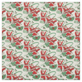 Vintager Weihnachtsmann Stoff (Muster)