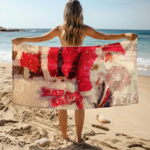 Vintager Weihnachtsmann Strandtuch