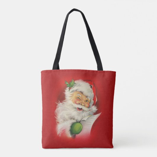 Vintager Weihnachtsmann Tasche (Rückseite)